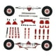 thumbnail image 5 of Kit de bricolaje para eje delantero y trasero, varillas de fijación de eje trasero de repuesto, soportes de metal, actualización robusta para coche RC Rojo, 5 of 8