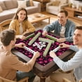 thumbnail image 7 of Decorative Floral Mahjong Playing Mat, Large 31.5x31.5 Inch Rubber Surface with Non-Skid Backing for Secure & Quiet Tile and Card Games, 7 of 7