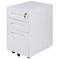 thumbnail image 1 of Gymax Rolling A4 File Cabinet Sliding Drawer Metal Office Organizer Storage White, 1 of 7