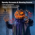 thumbnail image 6 of 6FT Animated Pumpkin Man Halloween Animatronics Outdoor, Sound & Motion Activated Standing Prop for Yard Porch Haunted House, 6 of 7