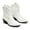 WHITE, variant on Women's Western Cowgirl Cowboy Ankle Boots Low chunky Heel Round Toe Short Booties Shoes