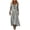 Light Green, variant on Women's Long Dress Flowers Bohemian Style Maxi Dress V-Neck 3/4 Sleeves Summer Vintage Tunic Beach Dress