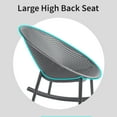 thumbnail image 5 of 2xhome Set of 2 Modern Oval Chairs, Contemporary Accent Lounge Chairs with Perforated Breathable Egg Shaped Pod Seat for Kitchen, Dining, Patio, Indoor Outdoor, Grey, 5 of 11