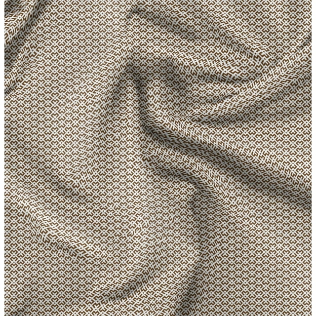 Soimoi Brown Cotton Poplin Fabric Abstracts Abstract Printed Craft Fabric by the Yard 42 Inch Wide