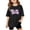 Z02-Black, variant on Gaexia Girls Short Sleeve Shirt Letter Print Basic Layering Tee Baggy School Shirts for Kids Dressy Girl Clothes Outifit School Uniform,Hot Pink