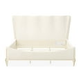 thumbnail image 4 of La Terrazza King Chenille Panel Bed - Creamy Pearl, 4 of 14