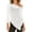 White, variant on BLTIBY Womens Cover Up One Shoulder Knit Asymmetric Shrug Pullover Sweater Trendy Beach Vacation Sheer Poncho Mesh Blouse Dark Blue Free Size