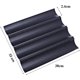 thumbnail image 2 of Rewera Molde para pan baguette, bandeja para baguette de acero inoxidable, molde para pan francés para 4 baguettes antiadherente perforado para hornear pan francés, pan baguette francés (negro), 2 of 5