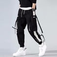 thumbnail image 5 of Pantalones cargo Y2k para hombre, pantalones harén de estilo coreano con múltiples bolsillos para hombre, pantalones largos estilo Harajuku, anchos, de corte regular, estilo emo, 5 of 5