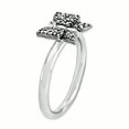 thumbnail image 3 of Bague Papillon en Argent Sterling & Noir Stackable Expressions Taille 9, 3 of 3