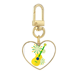 thumbnail image 1 of Carnaval de Brasil Llavero de metal en forma de corazón dorado, 1 of 3