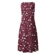 thumbnail image 6 of VBVC Women's Floral V-Neck Maxi Dress,Sleeveless Button Detail Flowy Dress For Women,Ladies Summer A-Line Beach Boho Sundress with Pockets,Red,S-5XL, 6 of 6