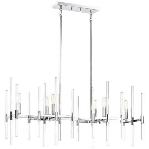 Minka Lavery Minka Pillar 38 1/4" Wide Chrome 6-Light Modern Island Chandelier