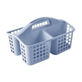 thumbnail image 3 of Cesta de ducha, cesta de almacenamiento con compartimentos, portátil, multifuncional, organizador de artículos de tocador para gimnasio, dormitorio Azul, 3 of 8