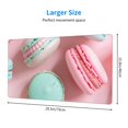 thumbnail image 2 of Kdxio Pastel Macarons Delight Print Large Gaming Mouse Pad,Non-Slip Base,Water Resist Keyboard Pad for Gamer,Office & Home,29.5 x 15.8 in, 2 of 6