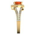 thumbnail image 3 of Halo Engagement Ring for Women - 1.49ct Simulated Red Diamond in 14K Yellow Gold Promise Ring, 3 of 6