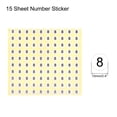 thumbnail image 2 of Unique Bargains 8 Number Stickers Number Label Self Adhesive Marked Sticker 10mm/0.4', Pack of 15, 2 of 7