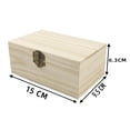 thumbnail image 2 of Caja de Almacenamiento de Joyería de Pino Hebilla Caja de Almacenamiento de Joyería Antipolvo Caja de Almacenamiento de Tarjetas Postal, 2 of 7
