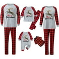 thumbnail image 5 of Odeerbi Christmas Pajamas for Family Holiday Long Sleeve Family Christmas Pajamas Matching Sets Toddler Casual Printed Top with Bottom Outfits Home Wear Sleepwear Family Matching PJs Set Red, 5 of 5