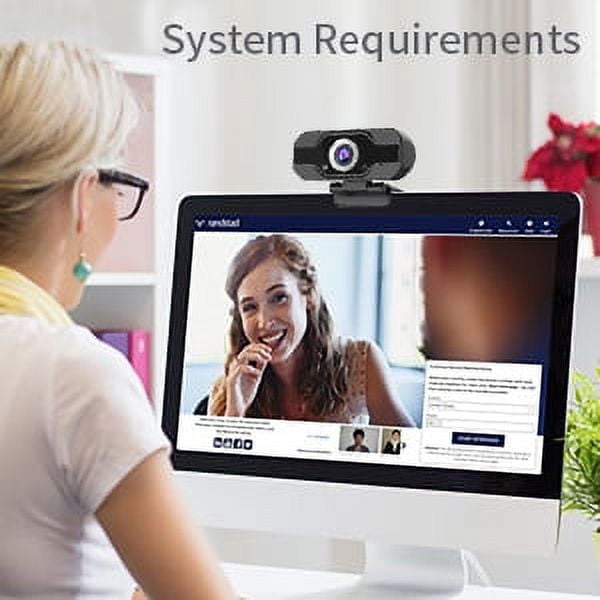 Webcam 1080P with Microphone, EIMELI USB PC Webcam Full HD Web Cameras for Computers Desktop Webcam, Plug and Play, Auto-Focus Web Camera for Video Calling, Conferencing, Recording, GamingBlack