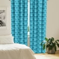 thumbnail image 3 of Ambesonne Tropical Window Curtains, Summer Sea and Palm Trees, Each 28" W x 95" L, Petrol Blue Blue, 3 of 5