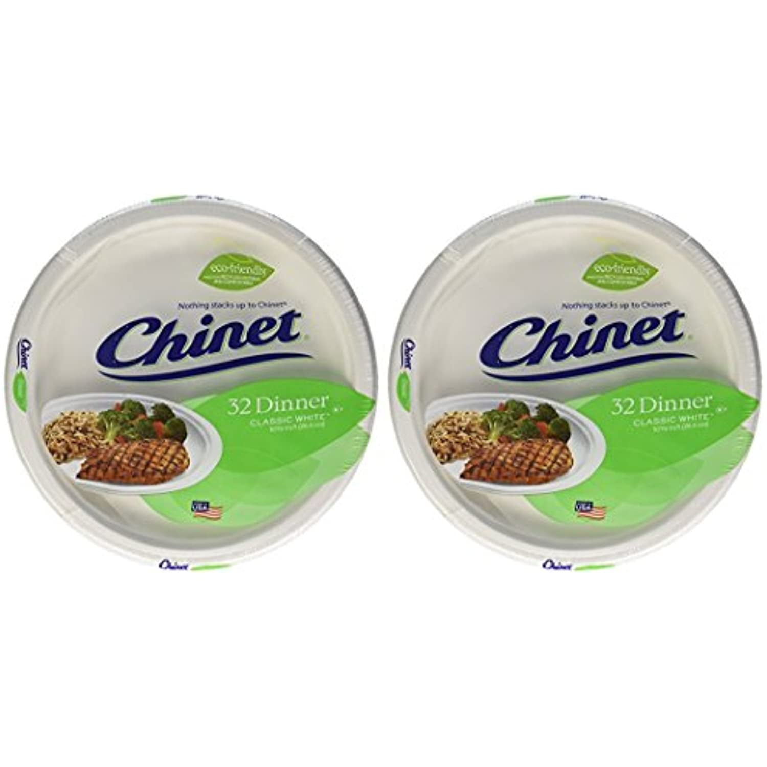Classic White Dinner Plates, Value Pack, 32 Count (Pack Of 2