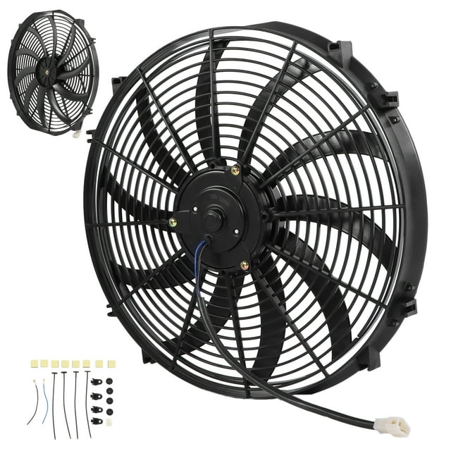 Oil System Fan, 16inch Radiator Fan 10 Blades 2250RPM 120W High Power Oil Cooler Fan for A/C System for Radiators for Intercooler for Oil System