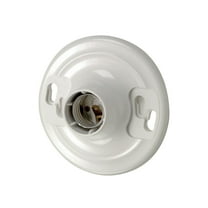 Leviton 100-8829-CW1 White 2 Terminal Top Wired Keyless Lampholder