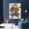 thumbnail image 5 of Susaid Samurai Frog Guitar Pattern Vertical Canvas Wall Decor 12x16in - Waterproof with Wood Frame & Damage-Free Hanging Kit, 5 of 8