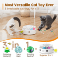 thumbnail image 6 of Potaroma 3in1 Automatic Interactive Cat Toy, Fluttering Butterfly Moving Feather Track Balls, Dual Power Supplies Usb Powered Indoor Exercise Kicker, Bright White, 6 of 6