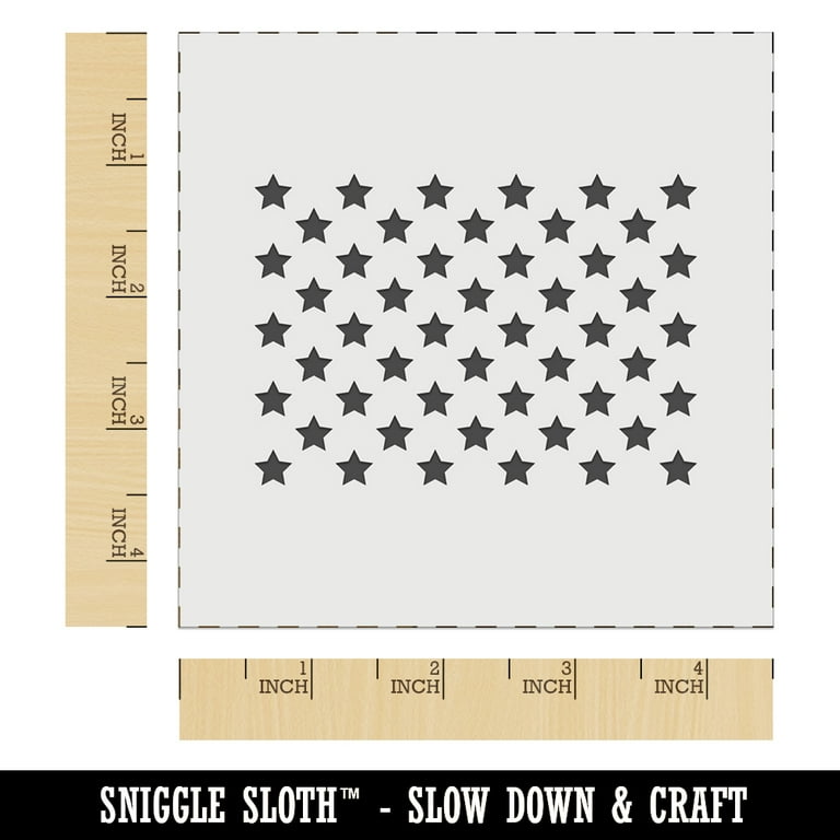 50 Stars to the American Flag USA United States Wall Cookie DIY Craft  Reusable Stencil
