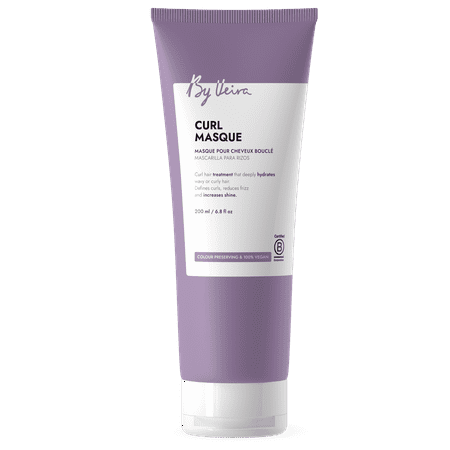 By Veira, Curl Hair Mask 6.8 Fl Oz, Gently Cleanses & Defines Curly Wavy Hair, Reduces frizz & Increases shine, Colour preserving, 100% vegan & Sulphate/Silicone free