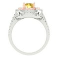 thumbnail image 4 of Clara Pucci 14K White/Rose Gold 1.7825 Natural Citrine Engraveable Engagement Ring + Wedding Band Set, 4 of 7