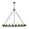 thumbnail image 4 of The Gray Barn  Liam 48-inch Round Wagon Wheel 24-light Chandelier Rustic Iron Rusted Painted, 4 of 5