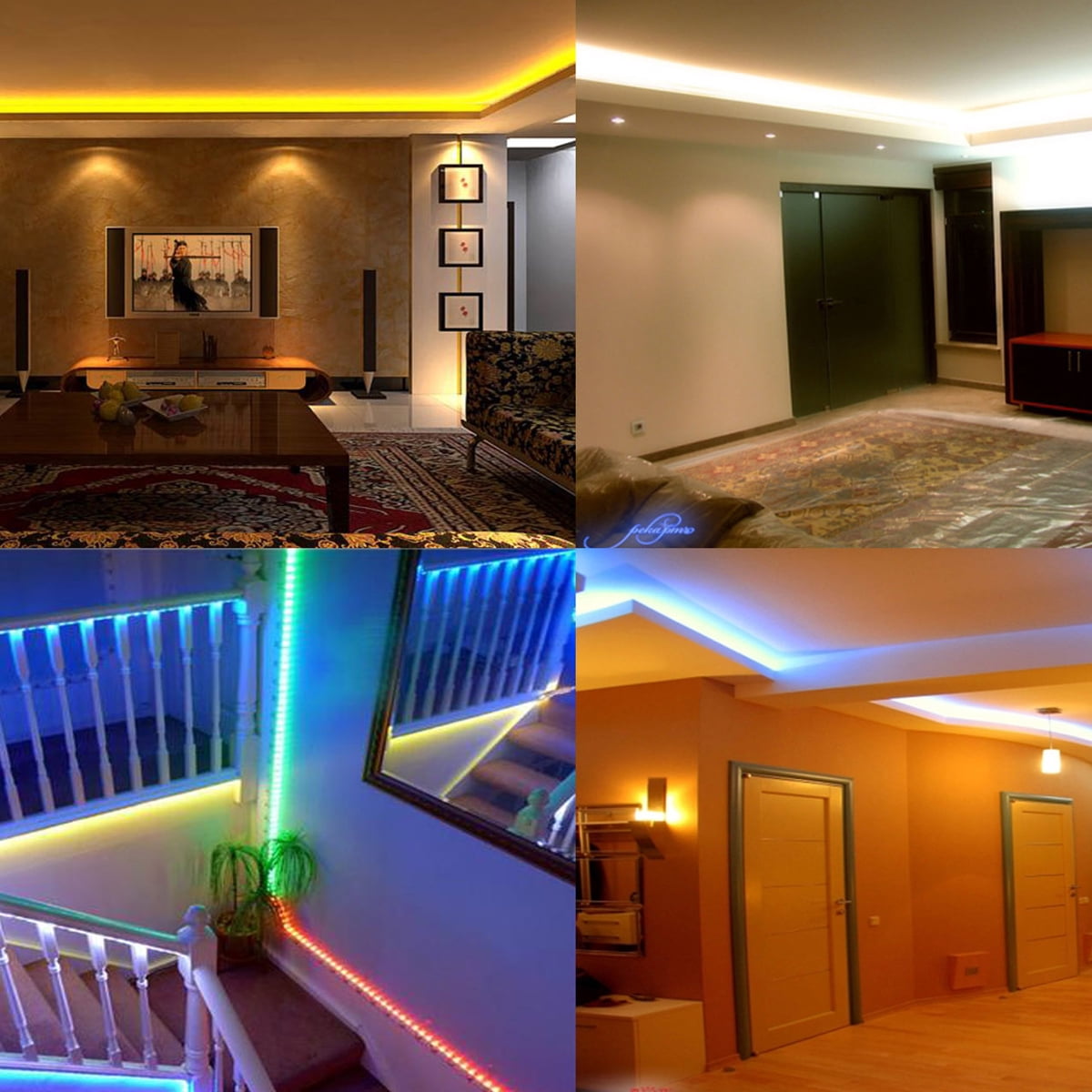 40 Ft LED Strip Light Remote Controller RGB Waterproof Rope Light Flexible Multi-color, 5050 SMD 60 LEDs/M AD 110V