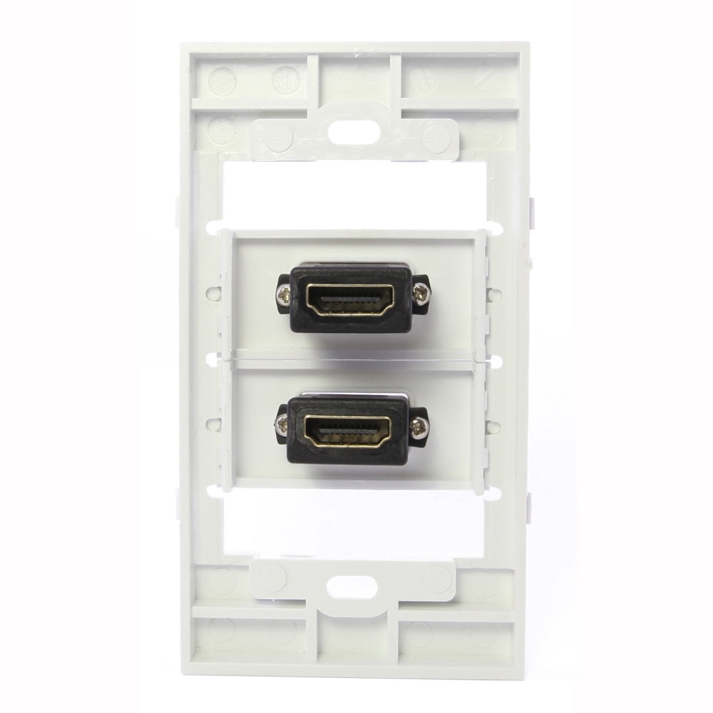 VCE Lot de 2 plaques murales Ethernet à 2 ports (certifié UL) avec