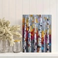 thumbnail image 2 of Abstract Birch Tree Impasto Oil Painting, Handmade Decor for Living Room, Bedroom, Office, Entryway, 2 of 8