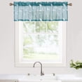thumbnail image 1 of EastVita Linen Textured Embroidered Leaves Pattern Window Valances for Kitchen/Cafe/Bathroom, 1 of 7