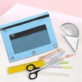 thumbnail image 2 of 12PCS Sky Blue Three-Hole Pencil Case Oxford Cloth Single Zipper Binder Pouch with Transparent Compartment for Campus Office Virelaxpo, 2 of 5