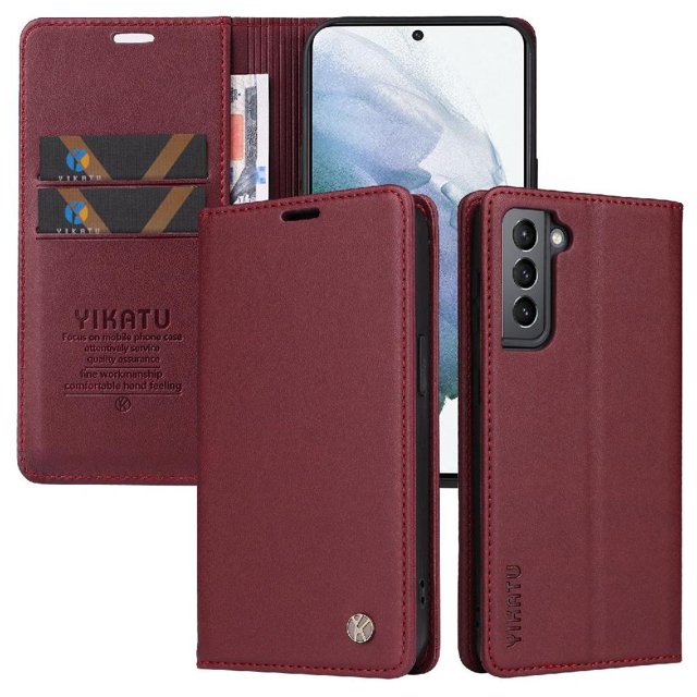 Funda para Samsung Galaxy S21 Plus Estuche de Cuero PU Tipo Cartera con Ranuras para Tarjetas y Cierre Magnético