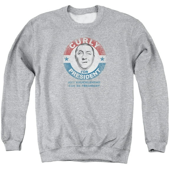 Three Stooges - Curly For President - Crewneck Sweatshirt - XX-Large