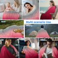 thumbnail image 5 of Gray Pink Ombre Cooling Blanket,Lightweight Breathable Summer Throw Blanket with Double Sided Cold Effect,Modern Geometric Striped Abstract Art Picnic Blankets Bed Sheet for Hot Sleepers 60"x80", 5 of 8
