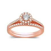 10KT ROSE GOLD 5/8 CTTW BR SET
