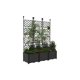 thumbnail image 1 of 3-piece plastic plant box con metal trellis - outdoor raised garden cama para climbing plants, privacy screen para patio, balcony y backyard - 79x17x72 pulgada, 1 of 7