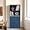 Blue 4-tier Bookshelf With Door, variant on 4-Tier Bookshelves and Bookcases Set of 2, Farmhouse Bookcase with Barn Doors, Bookshelf & Storage Cabinet with Display Shelves for Living Room, Home Office, Bedroom, White