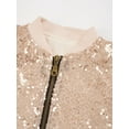 thumbnail image 5 of iEFiEL Kids Little Girls Toddlers Sequins Jacket Long Sleeve Zip Up Outerwear for Jazz Dance Stage Performance Pink 3T/2-3, 5 of 7