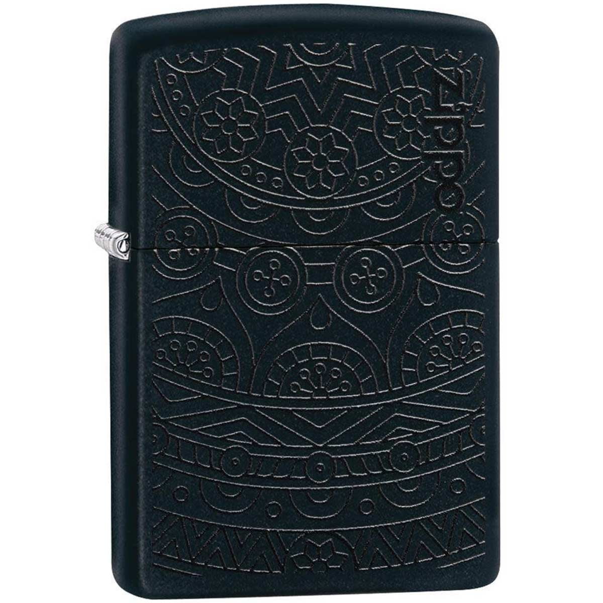 Zippo 29989 Briquet Coupe-Vent Rechargeable Noir au Design Ton sur Ton