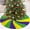 Multicolor, variant on Mardi Gras Tree Skirt, Carnival Mardi Gras Masquerade 36IN Christmas Tree Skirts for Christmas Decor Xmas Holiday Party Mat Ornaments Decorations