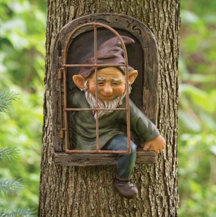 Garden Gnome Statue Ornaments for Outdoor Enthusiasts Elf Out the
