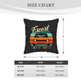 thumbnail image 4 of Velvet Decorative Throw Pillow Covers Set of 2, Soft Square Cushion Cover with Invisible Zipper Retro 70s Car Printing, 18"x18", 4 of 7